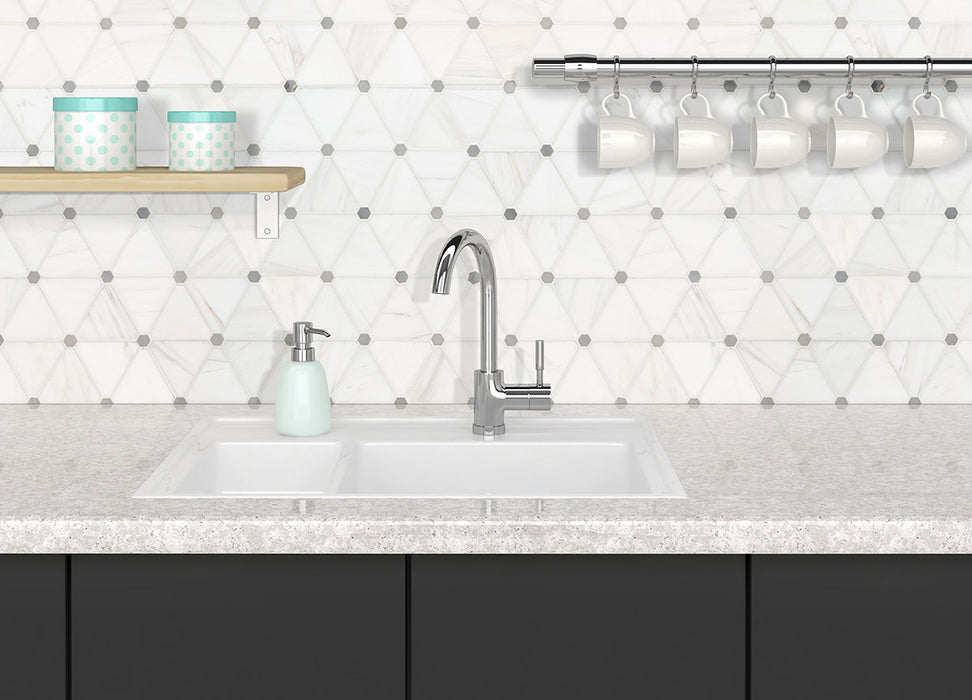 Bianco Dolomite Mosaics