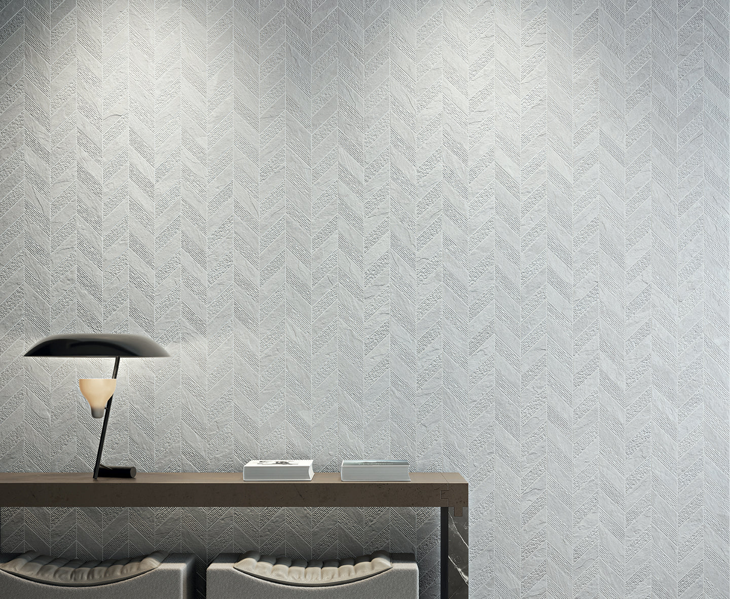 More About Essence Slate Chevron Mosaic